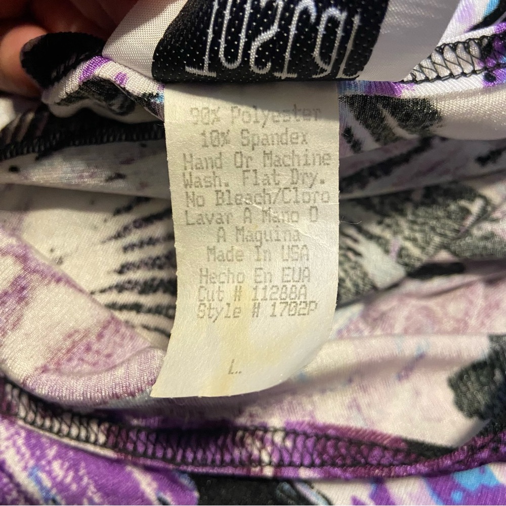 Vintage Jostar Long Poly Spandex Slinky Knit Travel Dress Purple Made in USA - Picture 10 of 11